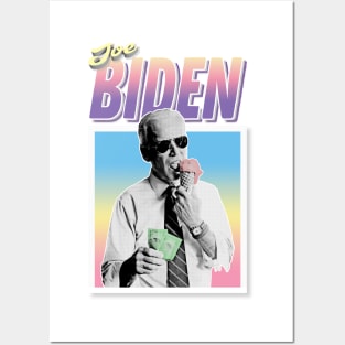 Joe Biden Graphic Design 90s Style Hipster Statement Tee Posters and Art